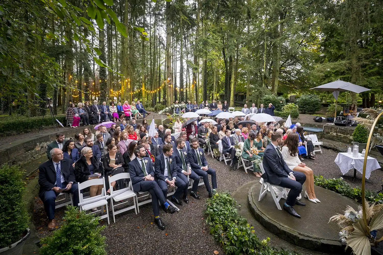 Outdoor wedding Ceremony at The Station House Hotel
