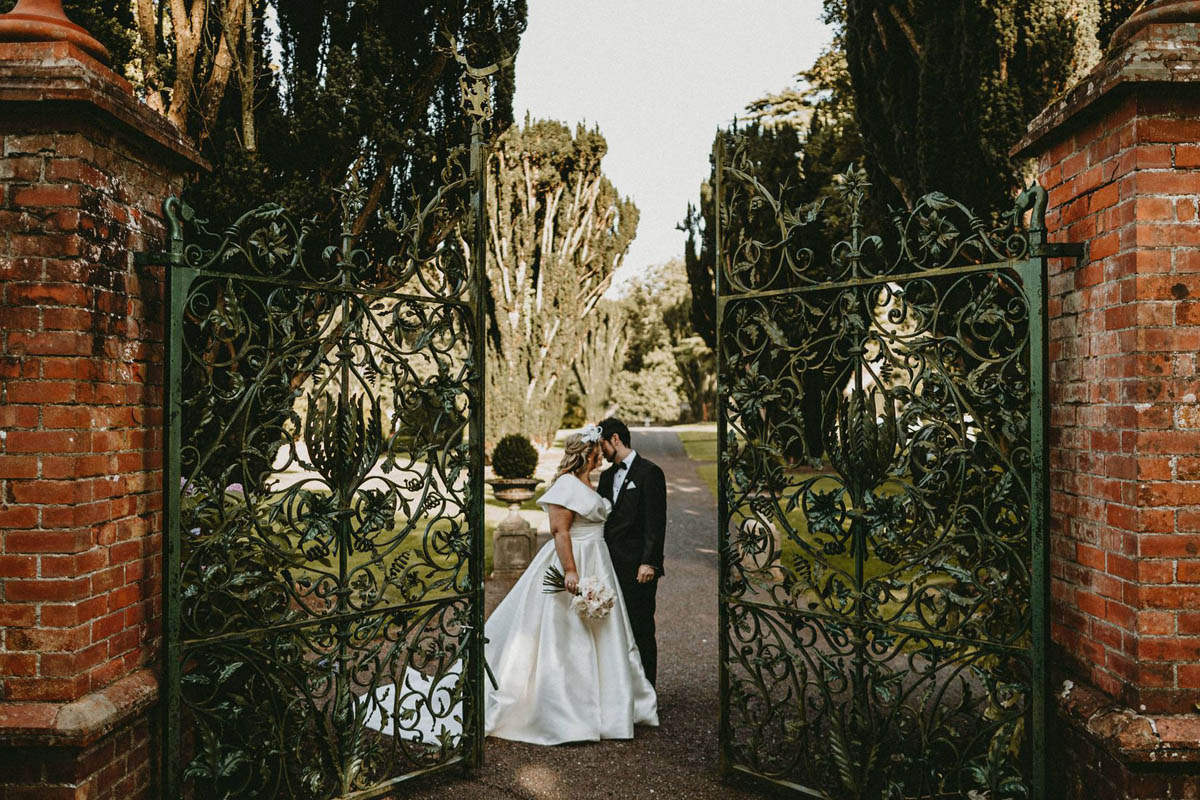 bride and groom at tankardstown house